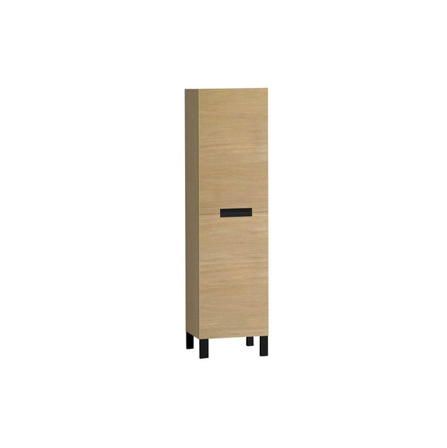 Madeli - Madeli Soho 20''W x 18''D x 76''H Free Standing Linen Cabinet R Hinged in Natural Oak/HW: Polished Nickel(PN) - Natural Oak With Polished Nickel