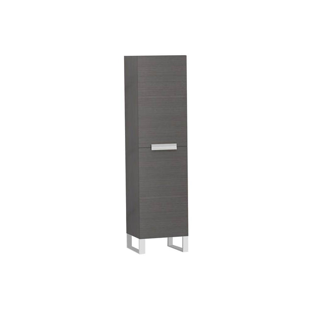 Madeli - Madeli Soho 20''W x 18''D x 76''H Free Standing Linen Cabinet R Hinged in Ash Grey/HW: Polished Nickel(PN) - Ash Gray With Polished Nickel