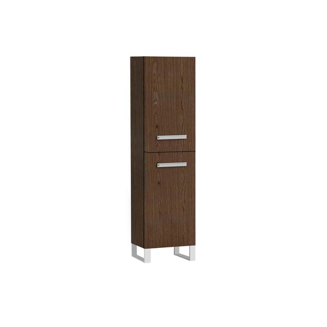 Madeli - Madeli Savvy 20''W x 18''D x 76''H Free Standing Linen Cabinet R Hinged in Brandy/HW: Satin Brass(SB) - Brandy With Satin Brass