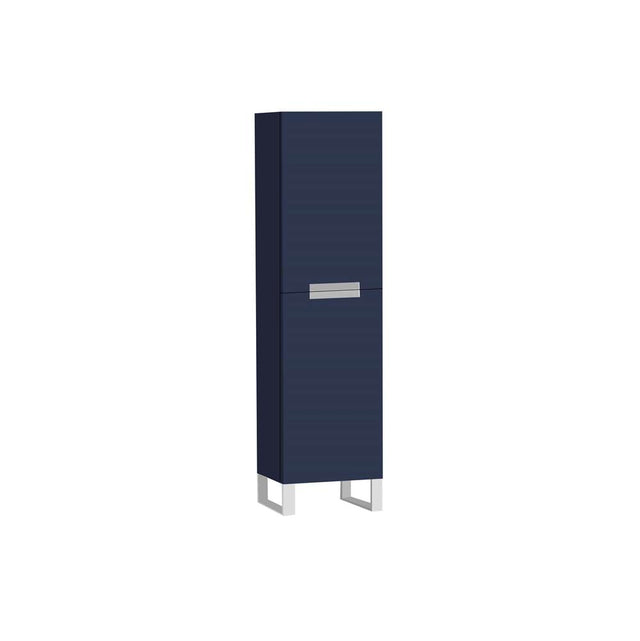 Madeli - Madeli Soho 20''W x 18''D x 76''H Free Standing Linen Cabinet R Hinged in Sapphire/HW: Satin Brass(SB) - Sapphire With Satin Brass