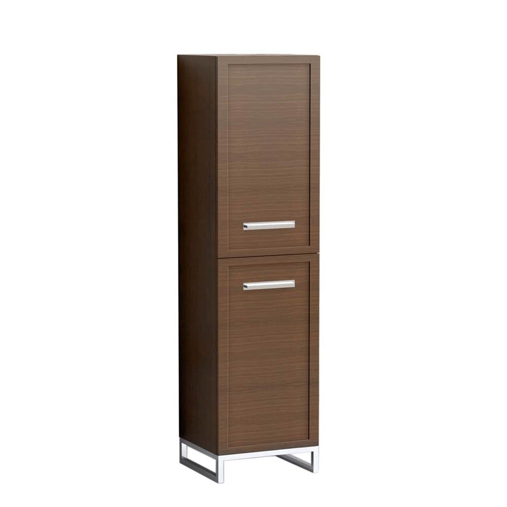 Madeli - Madeli Portrait 20''W x 18''D x 76''H Free Standing Linen Cabinet R Hinged in Brandy/HW: Handles/Feet Matte Black(MB) - Brandy With Matte Black