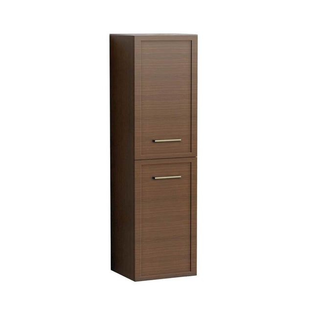 Madeli - Madeli Contour 20''W x 18''D x 71''H Wall Hung Linen Cabinet R Hinged in Brandy/HW: Handles Polished Nickel(PN) - Brandy With Polished Nickel
