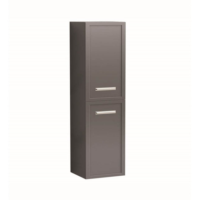 Madeli - Madeli Contour 20''W x 18''D x 71''H Wall Hung Linen Cabinet R Hinged in Studio Grey/HW: Handles Polished Nickel(PN) - Studio Gray With Polished Nickel