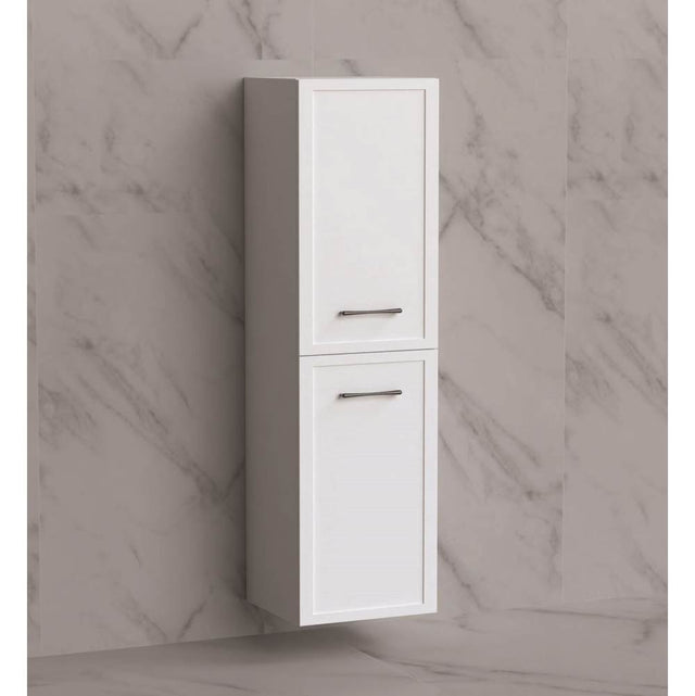 Madeli - Madeli Contour 20''W x 18''D x 71''H Wall Hung Linen Cabinet R Hinged in White/HW: Handles Polished Chrome(PC) - White With Polished Chrome