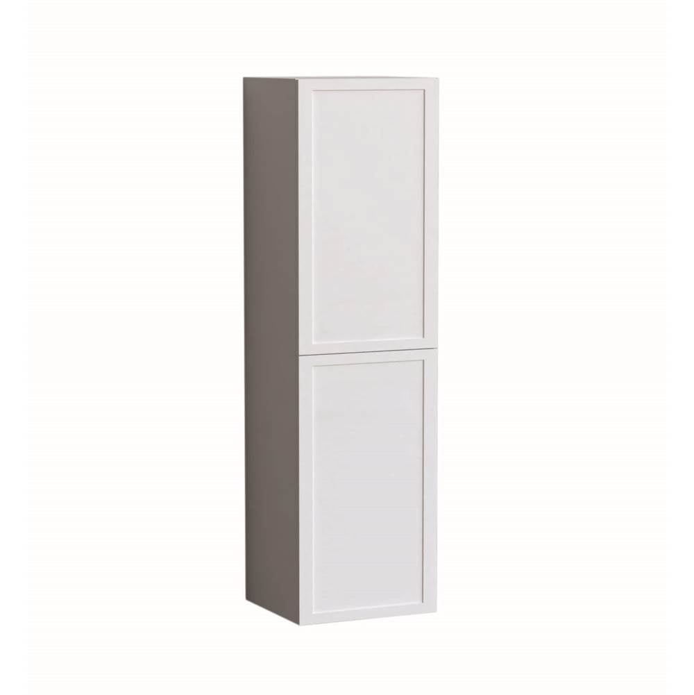 Madeli - Madeli Contour 20''W x 18''D x 71''H Wall Hung Linen Cabinet R Hinged in White/HW:  No Handles - White