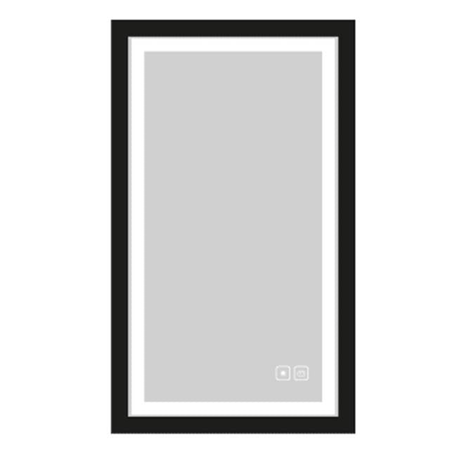 Madeli - Madeli Portrait Lighted Slique Mirror, 24'' x 30'' x 7/8'', Rectangular, Frame in Brushed Nickel, 2700/4000K Temperature, Deffoger, Dimmable - Brushed Nickel