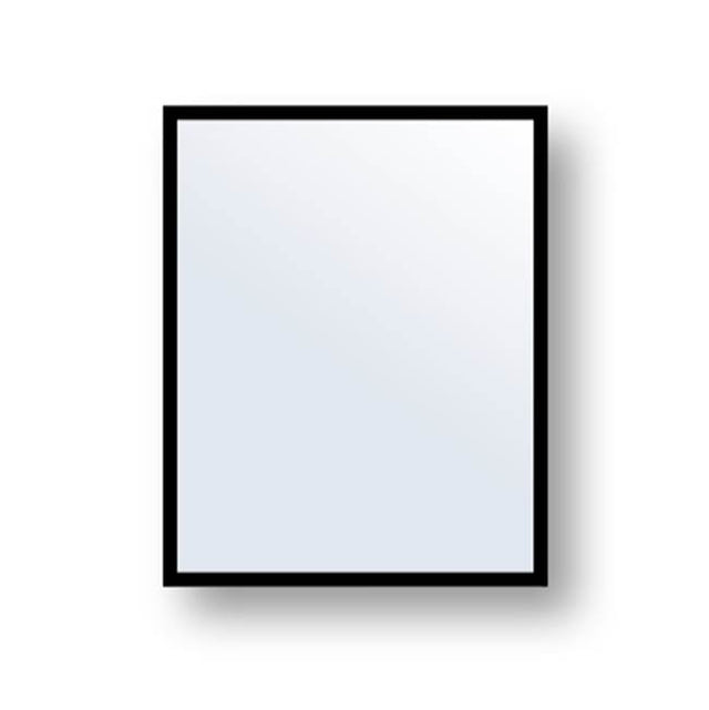 Madeli - Madeli Accent Framed Mirror, 24'' x 30'' x 3/4'', Rectangle, Matte Black - Matte Black