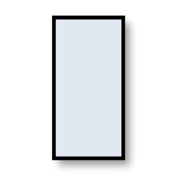 Madeli - Madeli Accent Framed Mirror, 24'' x 48'' x 3/4'', Rectangle, Polished Chrome - Polished Chrome