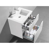 Madeli Milano 24'' Free Standing Vanity Cabinet Ash Grey/HW: Polished Chrome(PC)