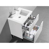 Madeli Milano 30'' Free Standing Vanity Cabinet Walnut/HW: Brushed Nickel(BN)