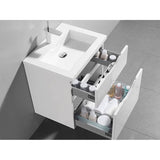 Madeli Milano 36'' Free Standing Vanity Cabinet White/HW: Matte Black(MB)