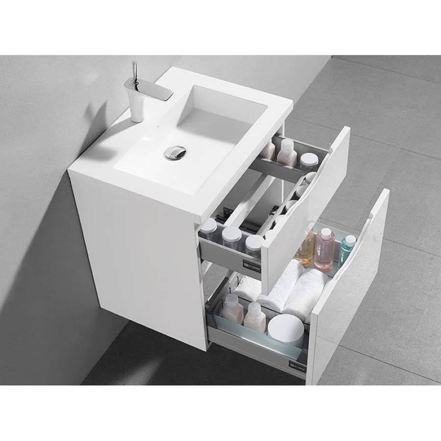 Madeli Milano 42'' Free Standing Vanity Cabinet Ash Grey/HW: Polished Chrome(PC)