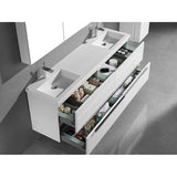 Madeli Urban 72'' Wall hung  Vanity Cabinet in White Finish/HW: Polished Chrome(PC)
