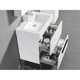 Madeli Soho 30'' Free standing Vanity Cabinet in White/HW: Satin Brass(SB)