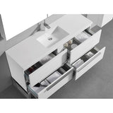 Madeli Soho 60C'' Free standing Vanity Cabinet in White/HW: Brushed Nickel(BN)
