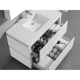 Madeli Cube 42'' Wall hung  Vanity Cabinet in White Finish