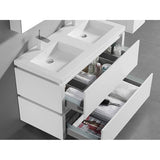 Madeli Cube 48D'' Wall hung  Vanity Cabinet in White Finish