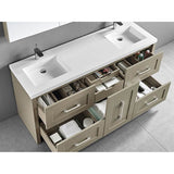 Madeli Retro 72'' Free Standing Vanity White/HW: Polished Chrome(PC)