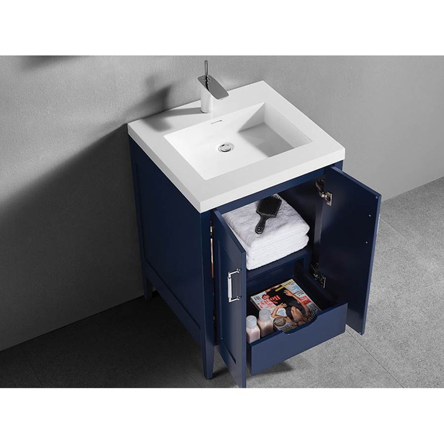 Madeli Encore 30'' Free Standing Vanity White/HW: Polished Chrome(PC)