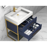 Madeli Silhouette 24'' Free Standing Vanity White/HW: Matte Black(MB)