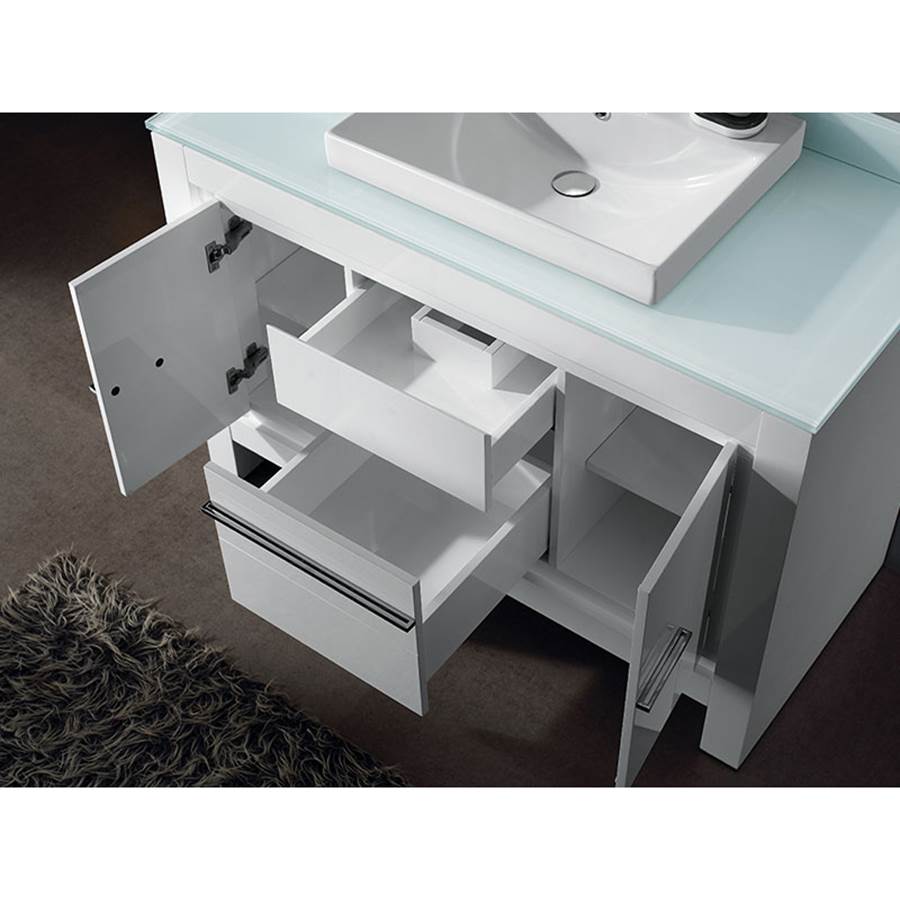 Madeli Vicenza 48C'' Free Standing White/HW: Polished Chrome(PC)