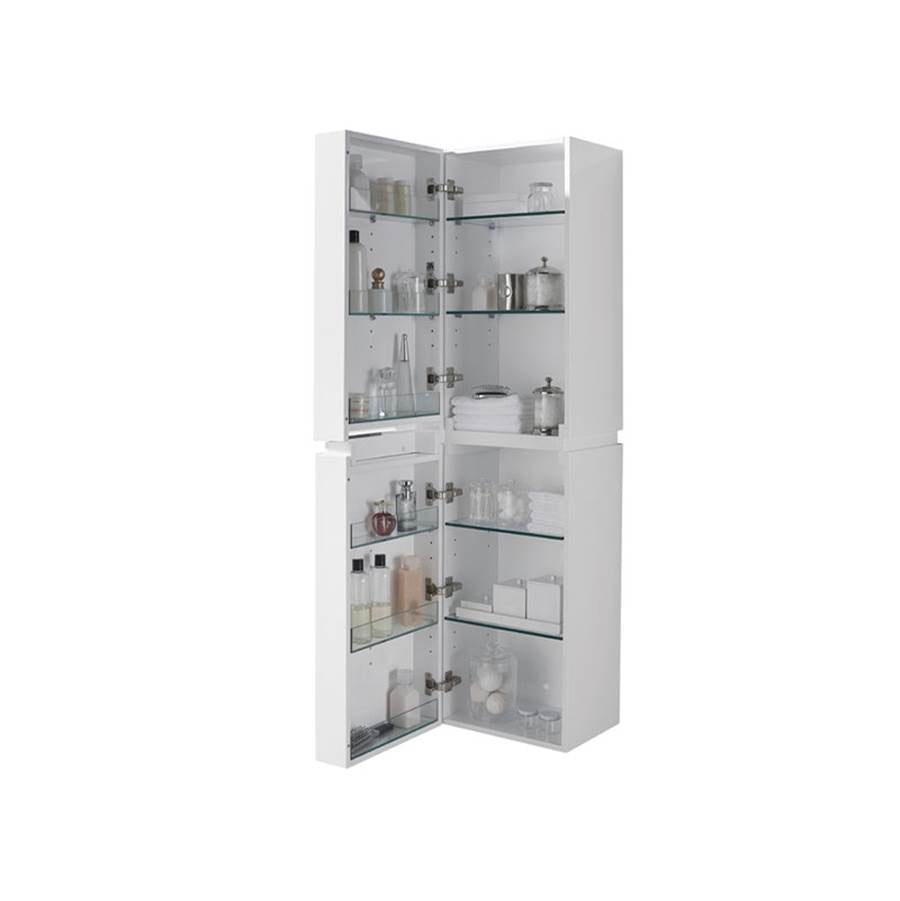 Madeli Urban 16''W x 15''D x 60''H Wall Hung Linen Cabinet L Hinged in White