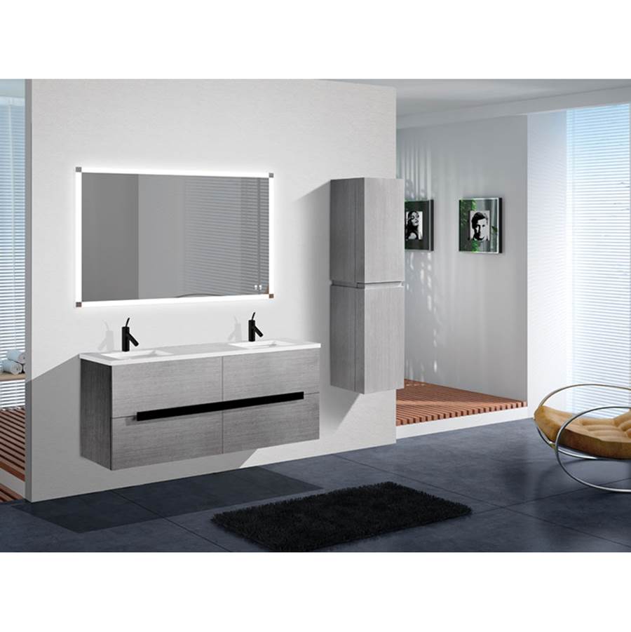 Madeli Urban 16''W x 15''D x 60''H Wall Hung Linen Cabinet L Hinged in White