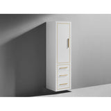 Madeli Villa 20''W x 18''D x 71''H Wall Hung Linen Cabinet R Hinged In White/HW: Brushed Nickel(BN)