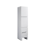 Madeli Vicenza 18''W x 18''D x 76''H Free Standing Linen Cabinet R Hinged In White/HW: Polished Nickel(PN)