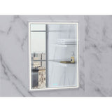 Madeli - Madeli Illusion Lighted Mirrored Cabinet, Recessed Mount, 24'' x 30'' x 4-3/4'', R Hinged, Frame in Brushed Nickel, 2700/4000K Temperature, Deffoger, Dimmable, Three-direction Light Diffuser - Brushed Nickel