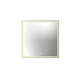 Madeli - Madeli Illusion Lighted Mirrored Cabinet, Recessed Mount, 30'' x 30'' x 4-3/4'', L Hinged, Frame in Brushed Nickel, 2700/4000K Temperature, Deffoger, Dimmable, Three-direction Light Diffuser - Brushed Nickel