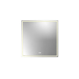 Madeli - Madeli Illusion Lighted Mirrored Cabinet, Recessed Mount, 30'' x 30'' x 4-3/4'', L Hinged, Frame in Polished Chrome, 2700/4000K Temperature, Deffoger, Dimmable, Three-direction Light Diffuser - Polished Chrome