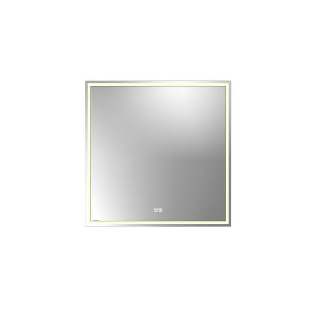 Madeli - Madeli Illusion Lighted Mirrored Cabinet, Recessed Mount, 30'' x 30'' x 4-3/4'', L Hinged, Frame in Polished Chrome, 2700/4000K Temperature, Deffoger, Dimmable, Three-direction Light Diffuser - Polished Chrome