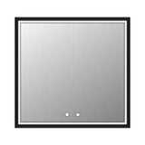 Madeli - Madeli Illusion Lighted Mirrored Cabinet, Recessed Mount, 30'' x 30'' x 4-3/4'', R Hinged, Frame in Matte Black, 2700/4000K Temperature, Deffoger, Dimmable, Three-direction Light Diffuser - Matte Black