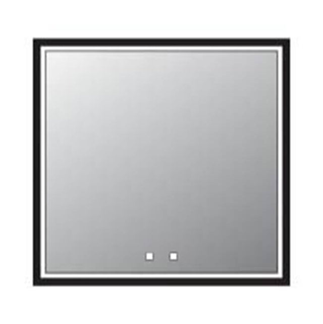 Madeli - Madeli Illusion Lighted Mirrored Cabinet, Recessed Mount, 30'' x 30'' x 4-3/4'', R Hinged, Frame in Matte Black, 2700/4000K Temperature, Deffoger, Dimmable, Three-direction Light Diffuser - Matte Black