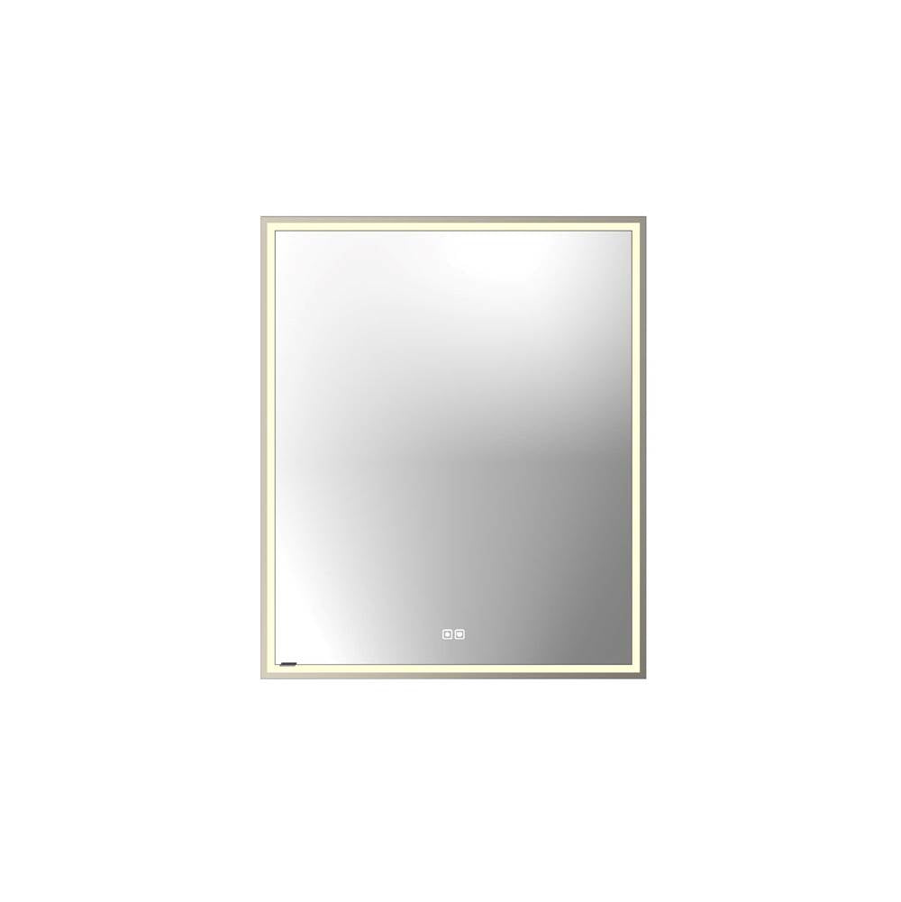 Madeli - Madeli Illusion Lighted Mirrored Cabinet, Recessed Mount, 30'' x 36'' x 4-3/4'', L Hinged, Frame in Brushed Nickel, 2700/4000K Temperature, Deffoger, Dimmable, Three-direction Light Diffuser - Brushed Nickel