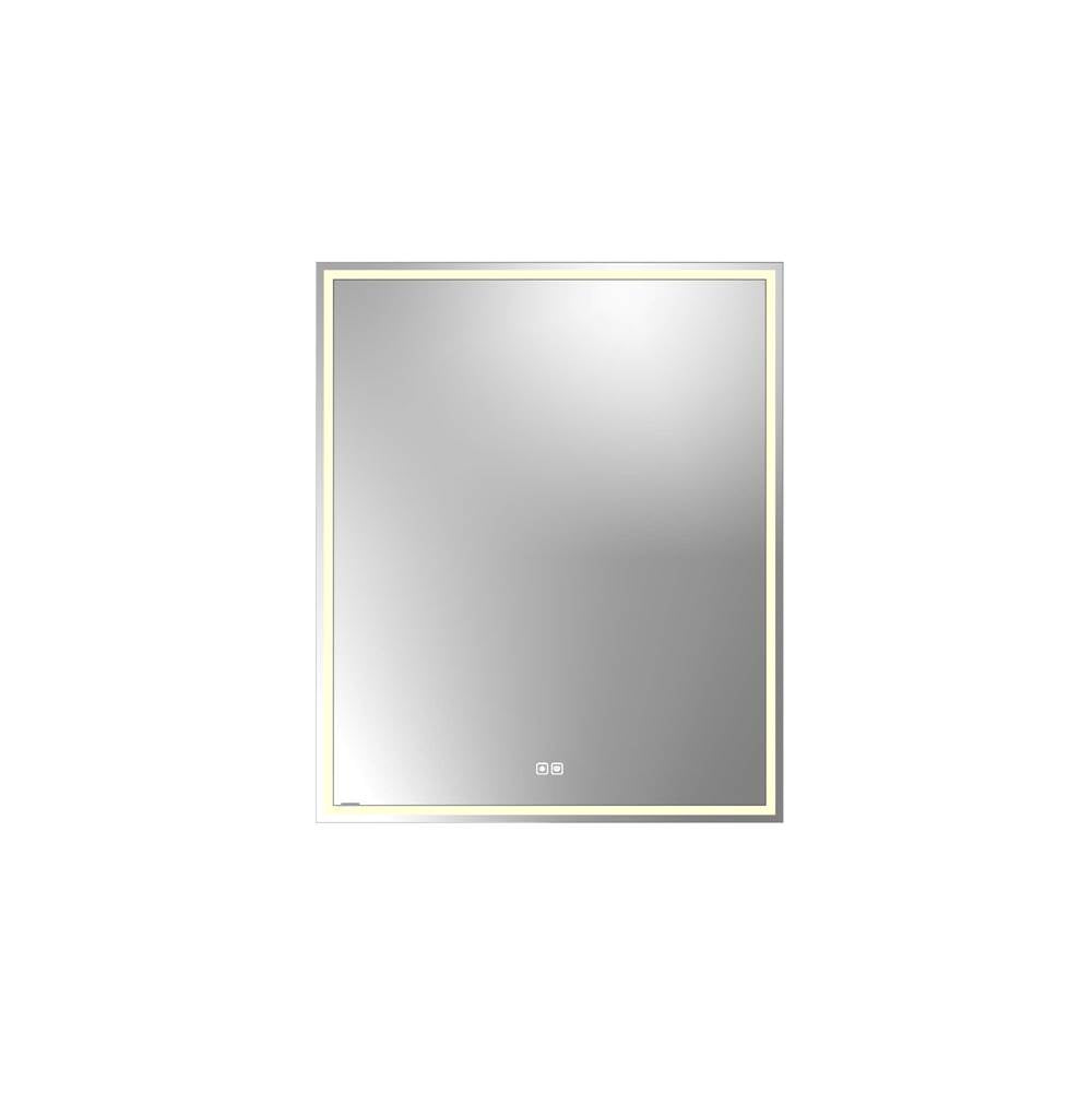 Madeli - Madeli Illusion Lighted Mirrored Cabinet, Recessed Mount, 30'' x 36'' x 4-3/4'', L Hinged, Frame in Polished Chrome, 2700/4000K Temperature, Deffoger, Dimmable, Three-direction Light Diffuser - Polished Chrome