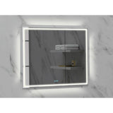 Madeli - Madeli Illusion Lighted Mirrored Cabinet, Recessed Mount, 36'' x 36'' x 4-3/4'', For Left Basin, Frame in Polished Chrome, 2700/4000K Temperature, Deffoger, Dimmable, Three-direction Light Diffuser - Polished Chrome