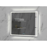 Madeli - Madeli Illusion Lighted Mirrored Cabinet, Recessed Mount, 36'' x 36'' x 4-3/4'', For Right Basin, Frame in Polished Chrome, 2700/4000K Temperature, Deffoger, Dimmable, Three-direction Light Diffuser - Polished Chrome