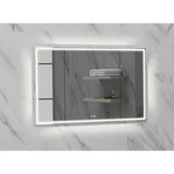 Madeli - Madeli Illusion Lighted Mirrored Cabinet, Recessed Mount, 48'' x 36'' x 4-3/4'', For Single Basin, Frame in Polished Chrome, 2700/4000K Temperature, Deffoger, Dimmable, Three-direction Light Diffuser - Polished Chrome