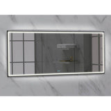 Madeli - Madeli Illusion Lighted Mirrored Cabinet, Recessed Mount, 72'' x 36'' x 4-3/4'', Unibody, Frame in Matte Black, 2700/4000K Temperature, Deffoger, Dimmable, Three-direction Light Diffuser - Matte Black