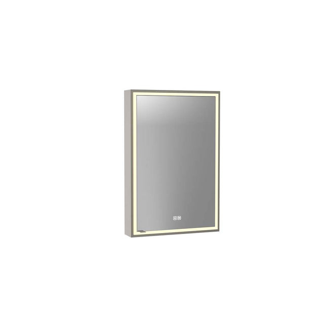 Madeli - Madeli Pioneer Lighted Mirrored Cabinet, Surface Mount, 20'' x 30'' x 4-3/4'', R Hinged, Frame in Brushed Nickel, 2700/4000K Temperature, Deffoger, Dimmable, Three-direction Light Diffuser - Brushed Nickel