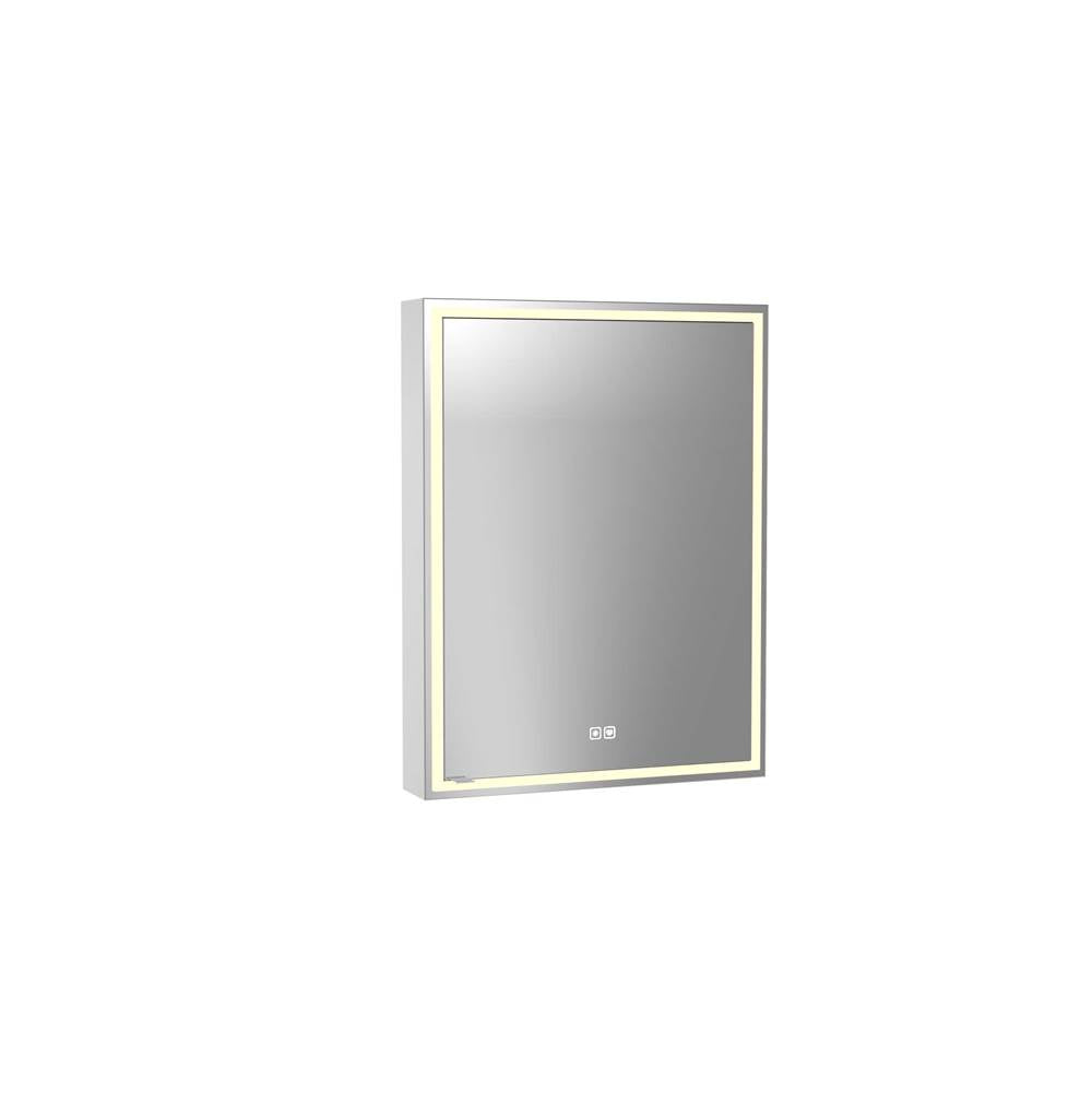Madeli - Madeli Pioneer Lighted Mirrored Cabinet, Surface Mount, 24'' x 30'' x 4-3/4'', R Hinged, Frame in Polished Chrome, 2700/4000K Temperature, Deffoger, Dimmable, Three-direction Light Diffuser - Polished Chrome
