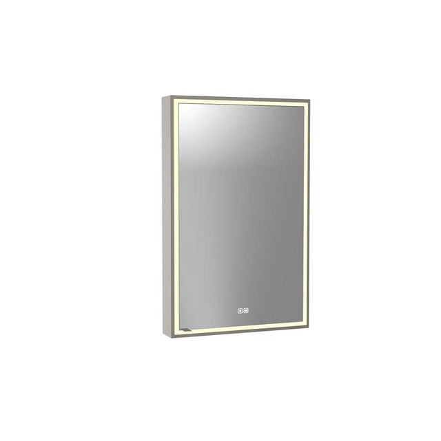 Madeli - Madeli Pioneer Lighted Mirrored Cabinet, Surface Mount, 24'' x 36'' x 4-3/4'', R Hinged, Frame in Brushed Nickel, 2700/4000K Temperature, Deffoger, Dimmable, Three-direction Light Diffuser - Brushed Nickel