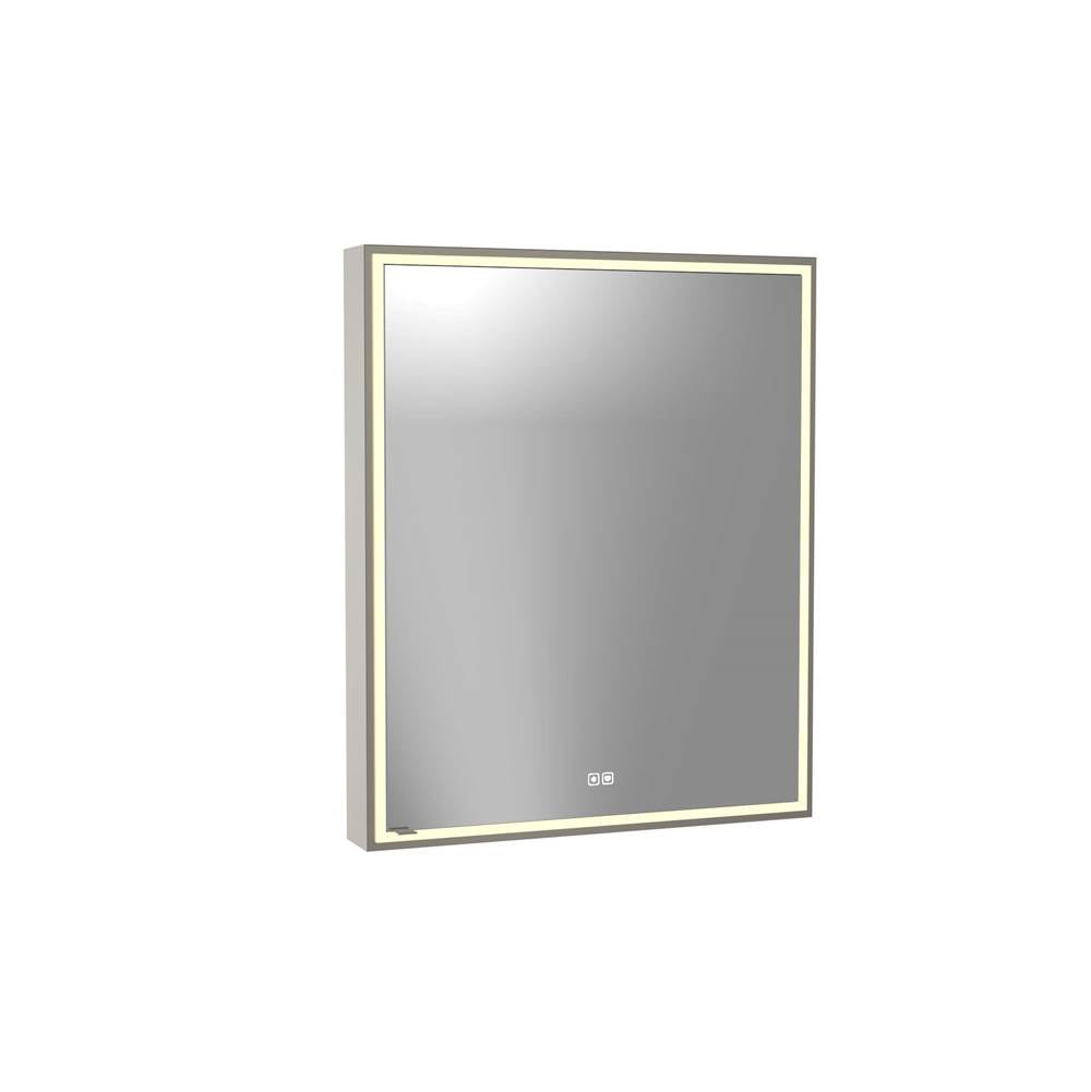 Madeli - Madeli Pioneer Lighted Mirrored Cabinet, Surface Mount, 30'' x 36'' x 4-3/4'', R Hinged, Frame in Brushed Nickel, 2700/4000K Temperature, Deffoger, Dimmable, Three-direction Light Diffuser - Brushed Nickel