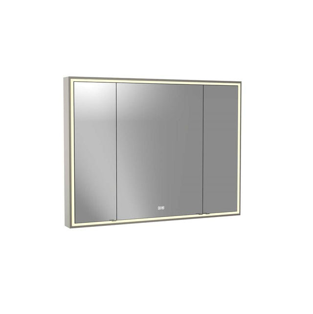 Madeli - Madeli Pioneer Lighted Mirrored Cabinet, Surface Mount, 48'' x 36'' x 4-3/4'', For Single Basin, Frame in Brushed Nickel, 2700/4000K Temperature, Deffoger, Dimmable, Three-direction Light Diffuser - Brushed Nickel
