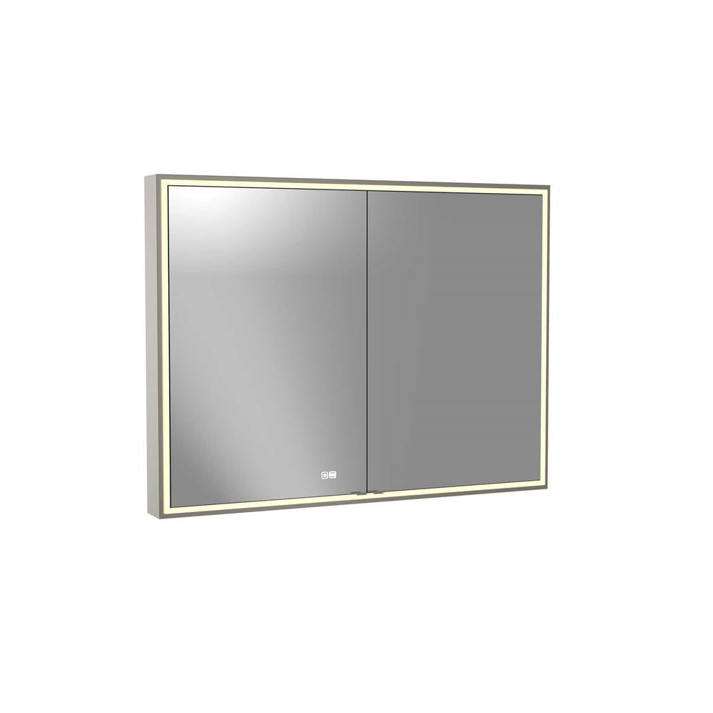 Madeli - Madeli Pioneer Lighted Mirrored Cabinet, Surface Mount, 48'' x 36'' x 4-3/4'', For Double Basin, Frame in Brushed Nickel, 2700/4000K Temperature, Deffoger, Dimmable, Three-direction Light Diffuser - Brushed Nickel