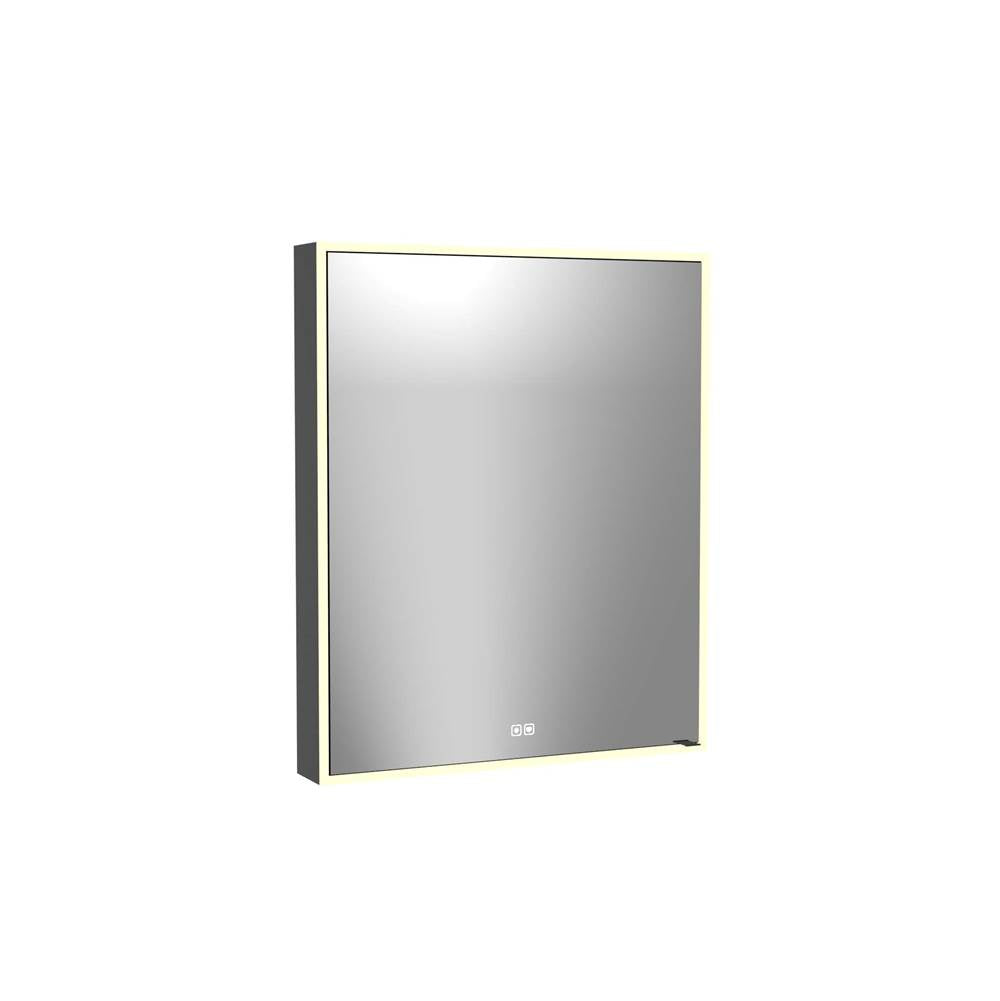 Madeli - Madeli Vanguard Lighted Mirrored Cabinet, Surface Mount, 30'' x 36'' x 4-3/4'', R Hinged, Side Kit in Matte Black, 2700/4000K Temperature, Deffoger, Dimmable, Three-direction Light Diffuser - Matte Black