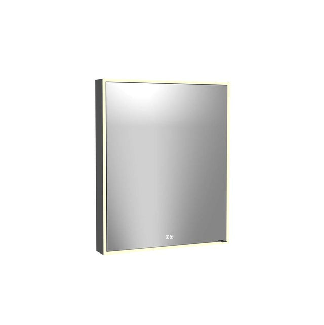 Madeli - Madeli Vanguard Lighted Mirrored Cabinet, Surface Mount, 30'' x 36'' x 4-3/4'', R Hinged, Side Kit in Matte Black, 2700/4000K Temperature, Deffoger, Dimmable, Three-direction Light Diffuser - Matte Black