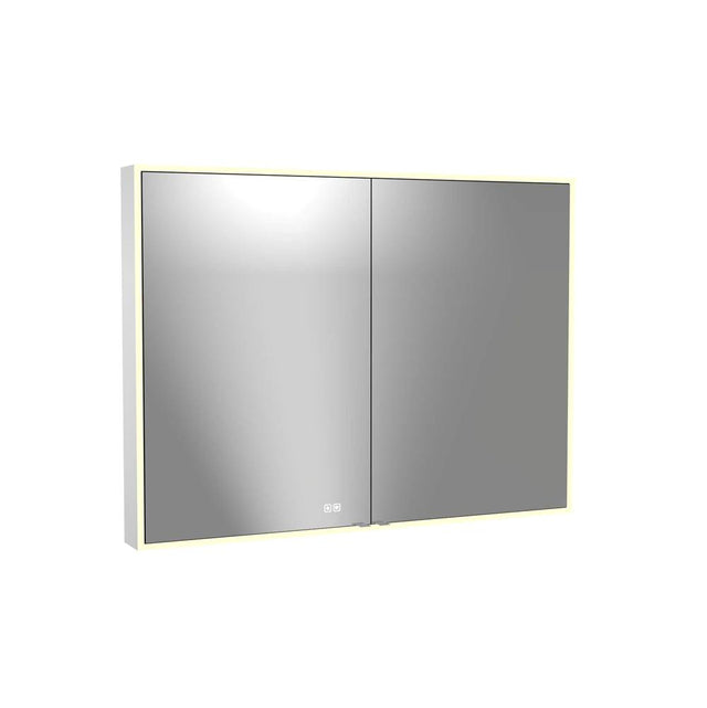 Madeli - Madeli Vanguard Lighted Mirrored Cabinet, Surface Mount, 48'' x 36'' x 4-3/4'', For Double Basin, Mirror Side Kit, 2700/4000K Temperature, Deffoger, Dimmable, Three-direction Light Diffuser - Mirror
